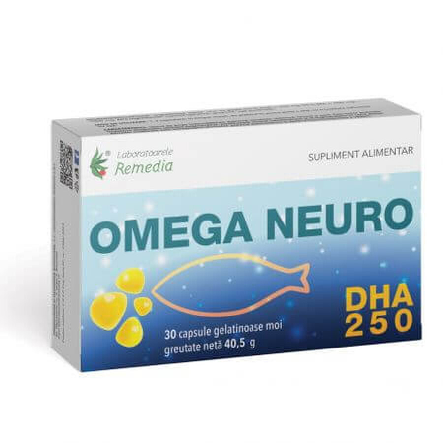 Omega Neuro DHA, 500, 30 gélules, Remedia