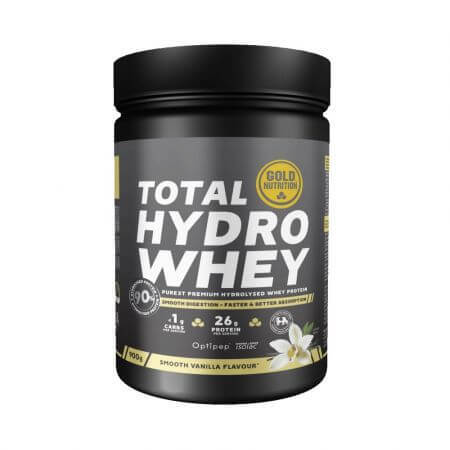 Total Hydro Whey Eiweißpulver mit Vanillegeschmack, 900 g, Gold Nutrition