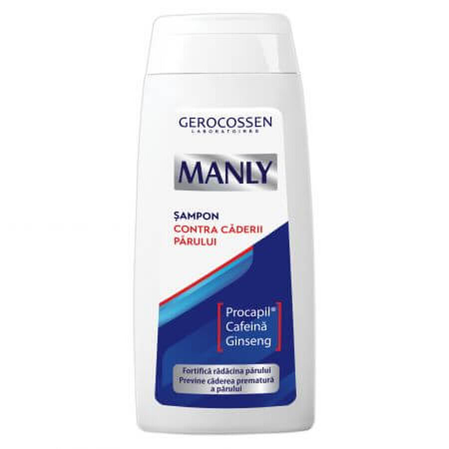 Champú con cafeína contra la caída del cabello para hombres Manly, 275 ml, Gerocossen