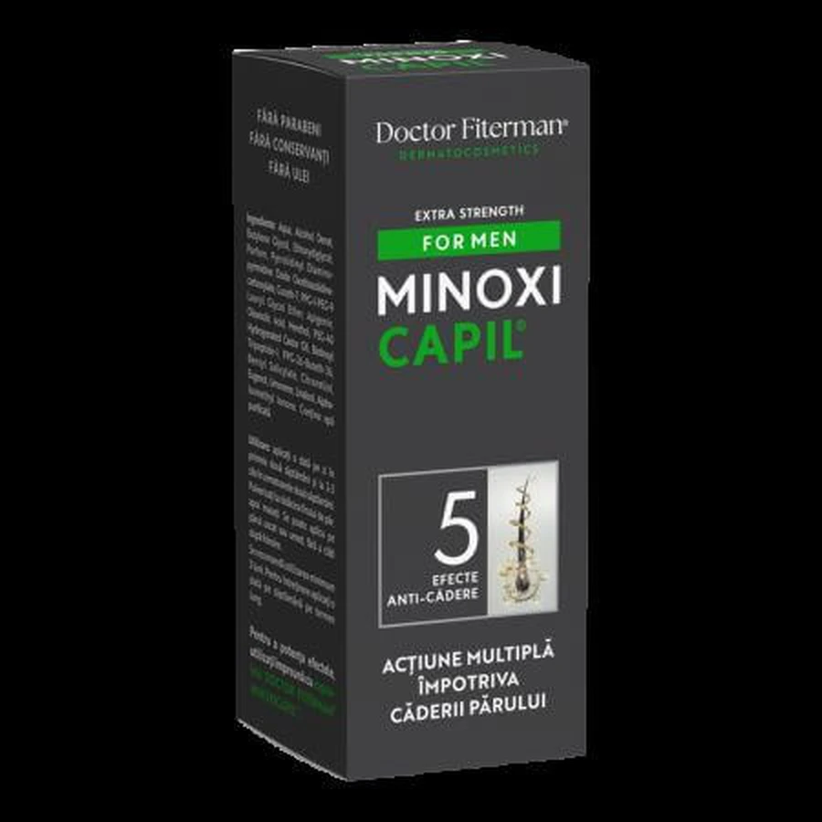 Spray impotriva caderii parului pentru barbati Minoxicapil Men, 60 ml, Doctor Fiterman