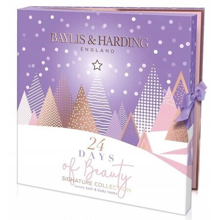 Adventskalender 24-daagse verzorgingsset met jojoba, vanille en amandelolie BAYLIS &amp; HARDING