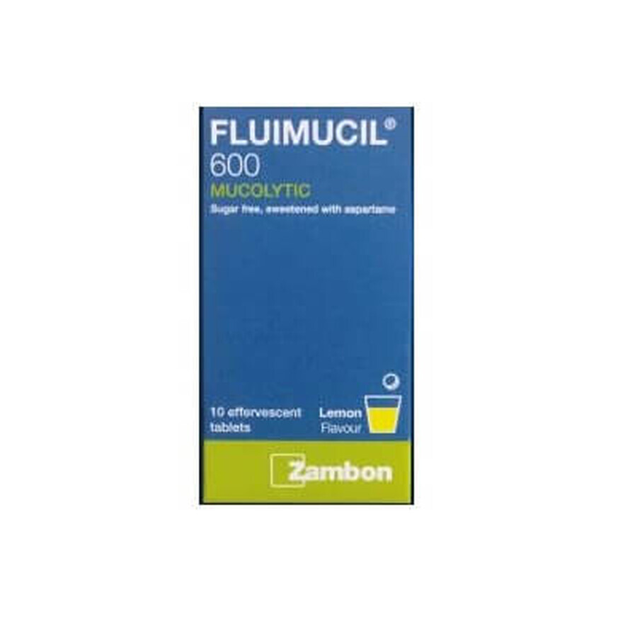 Fluimucil 600, 10 compresse effervescenti, Zambon