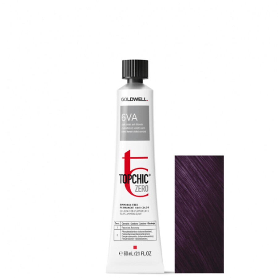 Tintura permanente per capelli senza ammoniaca Goldwell Topchic Zero 6VA 60ml