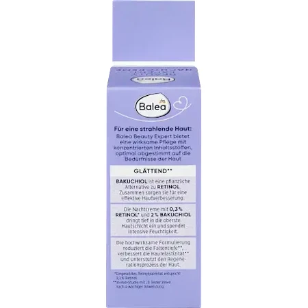 Balea Cremă de noapte cu retinol și bakuchiol, 30 ml