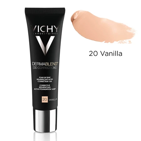 Vichy DermaBlend Egaliserende Foundation 16h 3D Correctie, Tint 20 Vanille, 30 ml