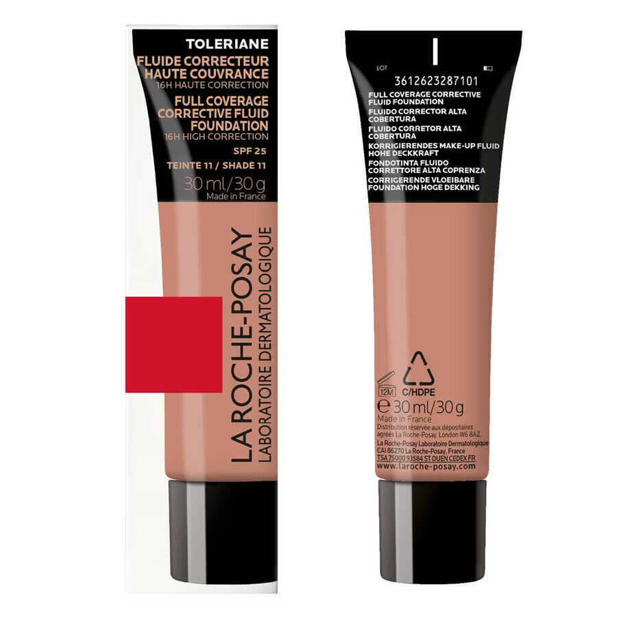 La Roche-Posay Toleriane Fond de teint correcteur à texture ultra-flexible Teint, teinte 11, 30 ml Évaluations