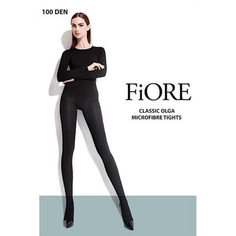 Fiore Dames dres model Olga 100 den zwart 4, 1 stuk