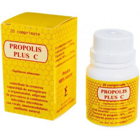 Propoli Plus C, 20 compresse, Elidor