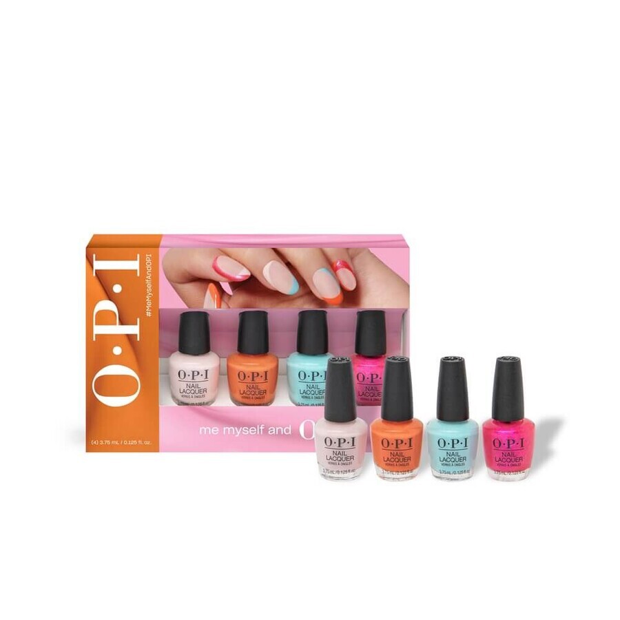 Set di 4 mini smalti per unghie Nail Lacquer Me, Myself & OPI, 4 x 3,75 ml, Opi