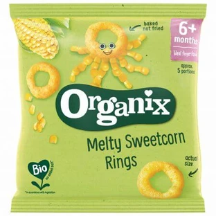 Organic Sweetcorn Ring Snack, 6 months+, 20 g, Organix