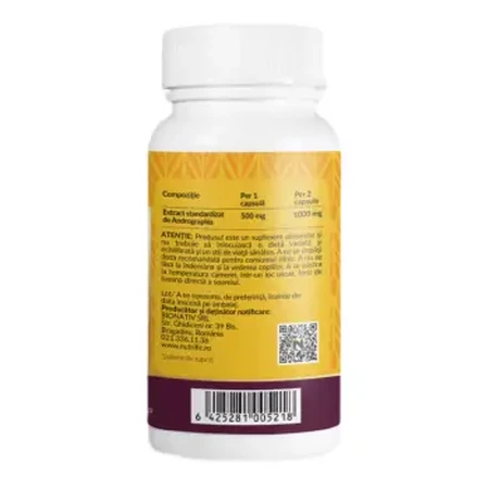 Echinacea indiana, 30 capsule vegetale, Nutrific