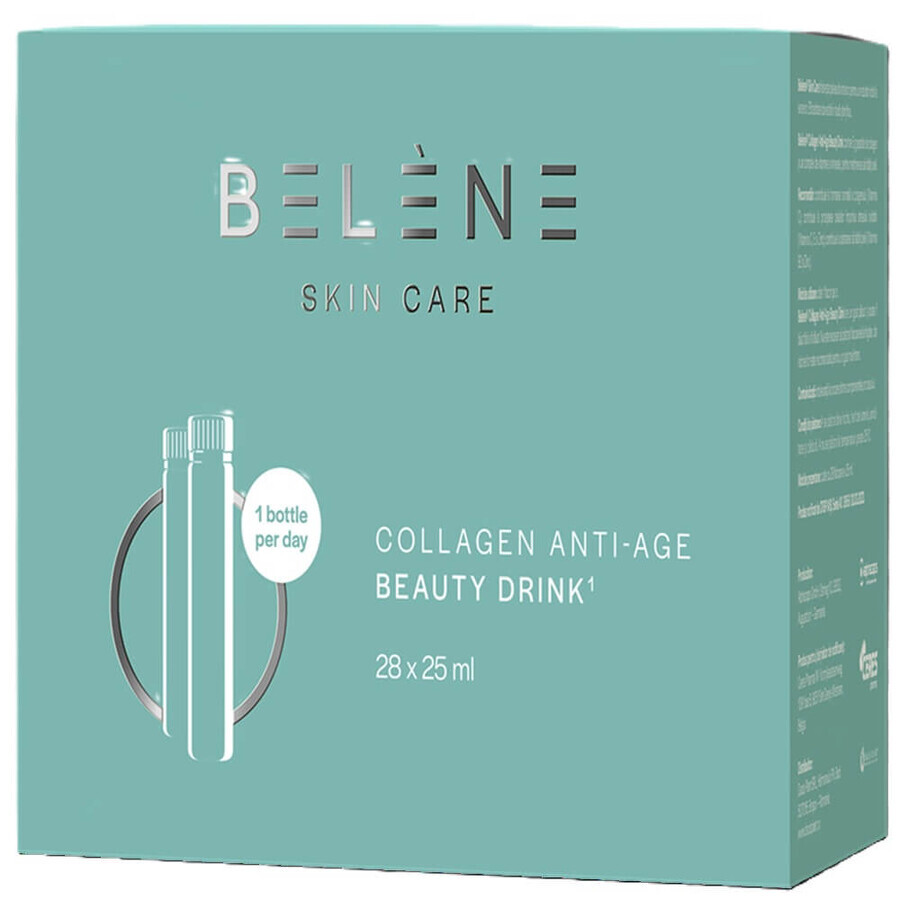 Beauty Drink Collagène Anti-âge, 28 ampoules, Belene