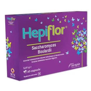 Hepiflor Saccharomyces Boulardii, 10 kapsułek, Therapy