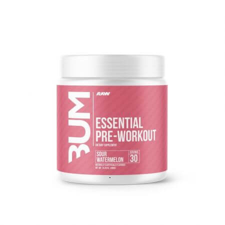 Cbum Series Essential Watermelon Flavour Pre-Workout Powder, 405g, Raw Nutrition