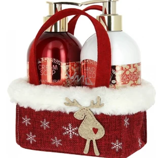 Set de savon liquide et de crème pour les mains Noël rouge, 2x250 ml, Vivian Gray
