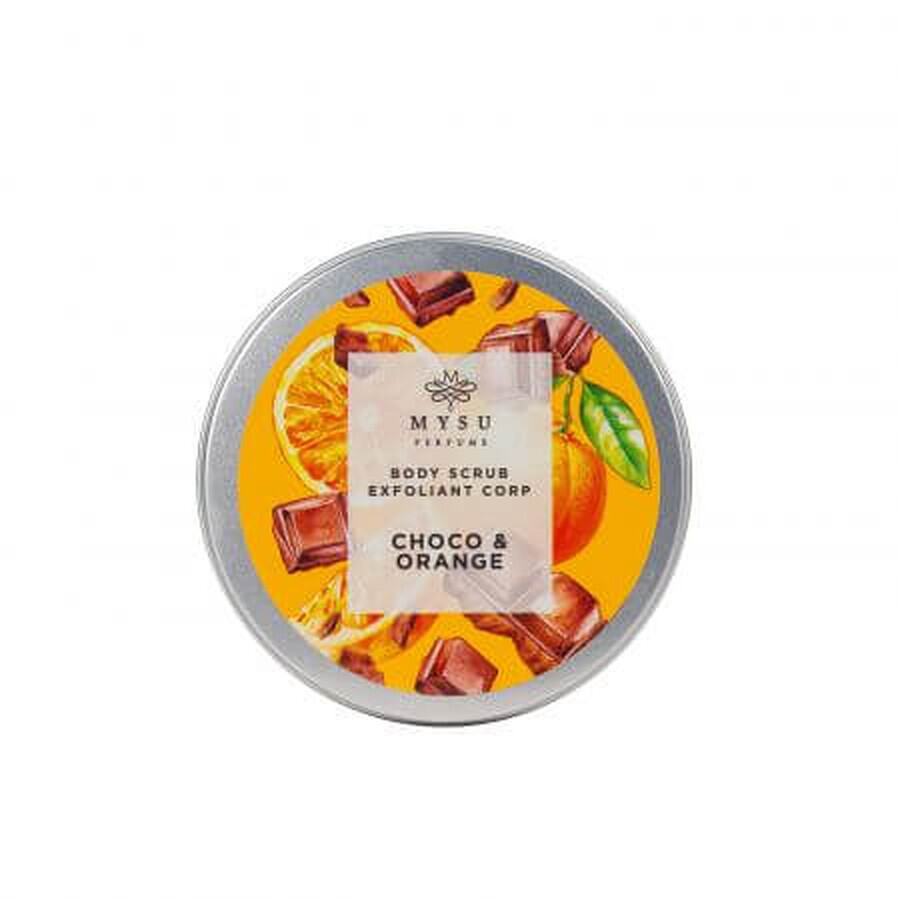 Choco en sinaasappel lichaamsscrub, 185 ml, Mysu