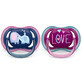 Philips Avent Ultra Luchtfopspeen, +18 maanden, 2 stuks Blauw en Rood met Tekening, SCF349/18, Philips