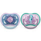 Philips Avent Ultra Luchtfopspeen, 6-18 maanden, 2 stuks, Paars en Blauw met Tekening, SCF085/61, Philips