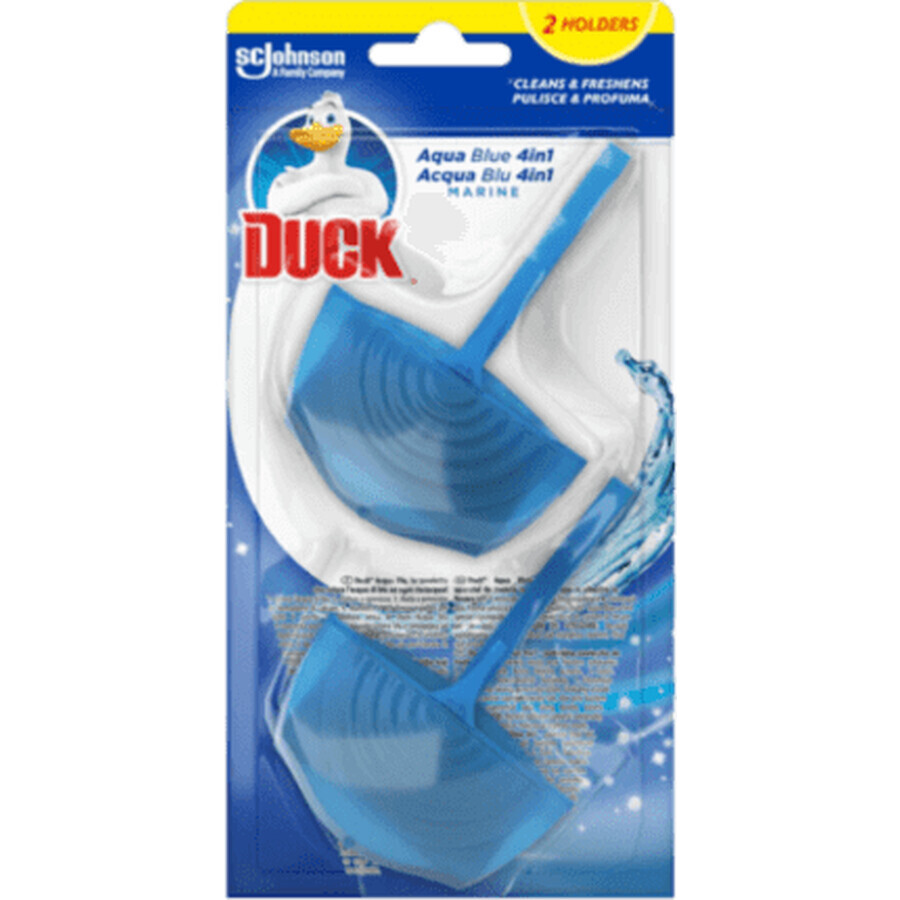 Duck Toiletverfrisser 4 in 1Aqua Blauw, 2 stuks