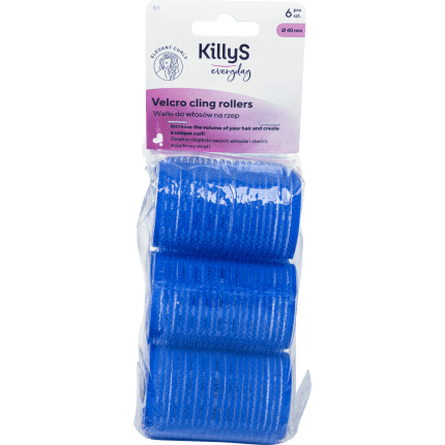 KillyS Bigudiuri Beauty Look cu velcro, 6 buc