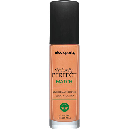 Base de maquillaje Miss Sporty Naturally Perfect Match 10 Warm, 1 pk