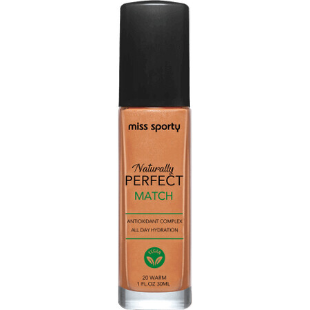 Miss Sporty Naturally Perfect Match Foundation 20 Warm, 1 Pk