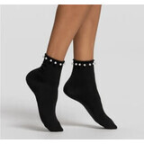 Pompea Korte damessokken Perlita zwarte sokken, 1 stuk