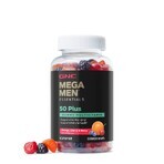 Mega Men® Essentials Gummy Multivitamine 50 Plus, Multivitamine Jellies voor mannen 50+ met verschillende fruitsmaken, 120 Jellies,GNC 