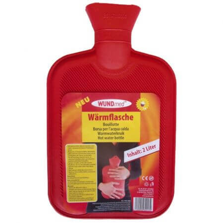 Gummi-Heißwasserkissen, 2000 ml, Wundmed