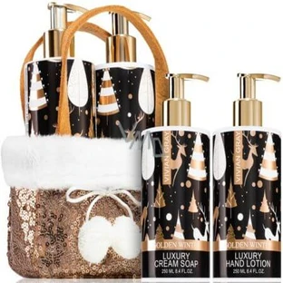 Set Vloeibare zeep 250 ml en handcrème 250 ml Bruine Glitters, Vivian Gray
