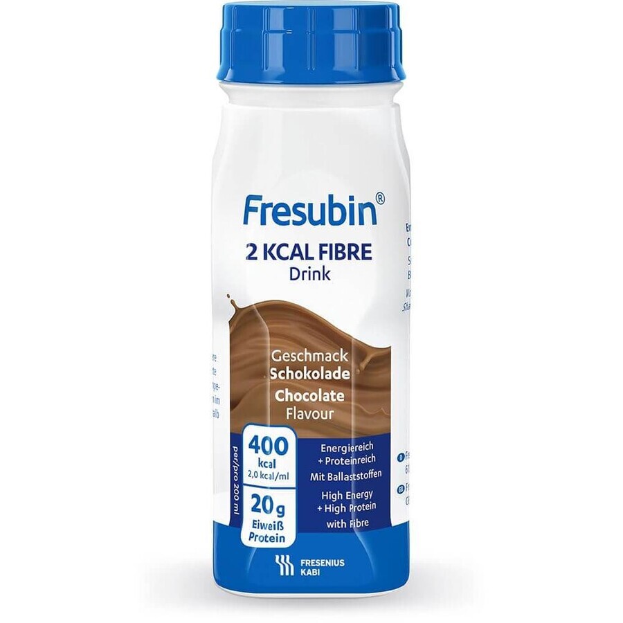 Fresubin 2 kcal chocolate fibre drink, 4 x 200 ml, Fresenius Kabi