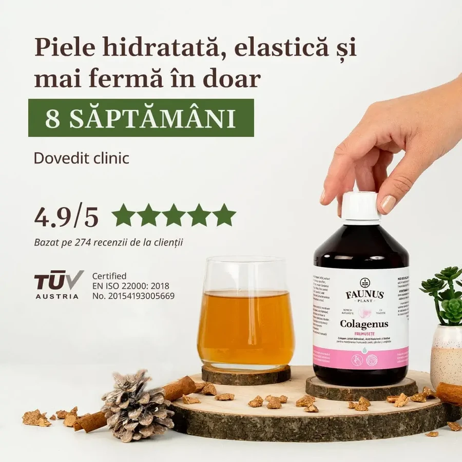 Colagenus Frumusețe hydrolyzed liquid collagen for hair, skin and nails, 500 ml, Faunus Plant