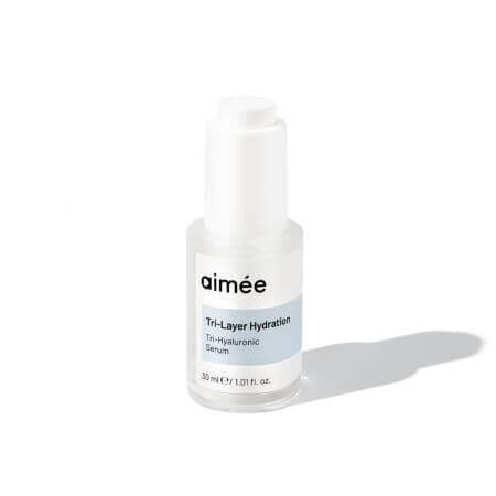 Siero con 3 dimensioni molecolari di Acido Ialuronico + Glicerina, 30 ml, Aimee