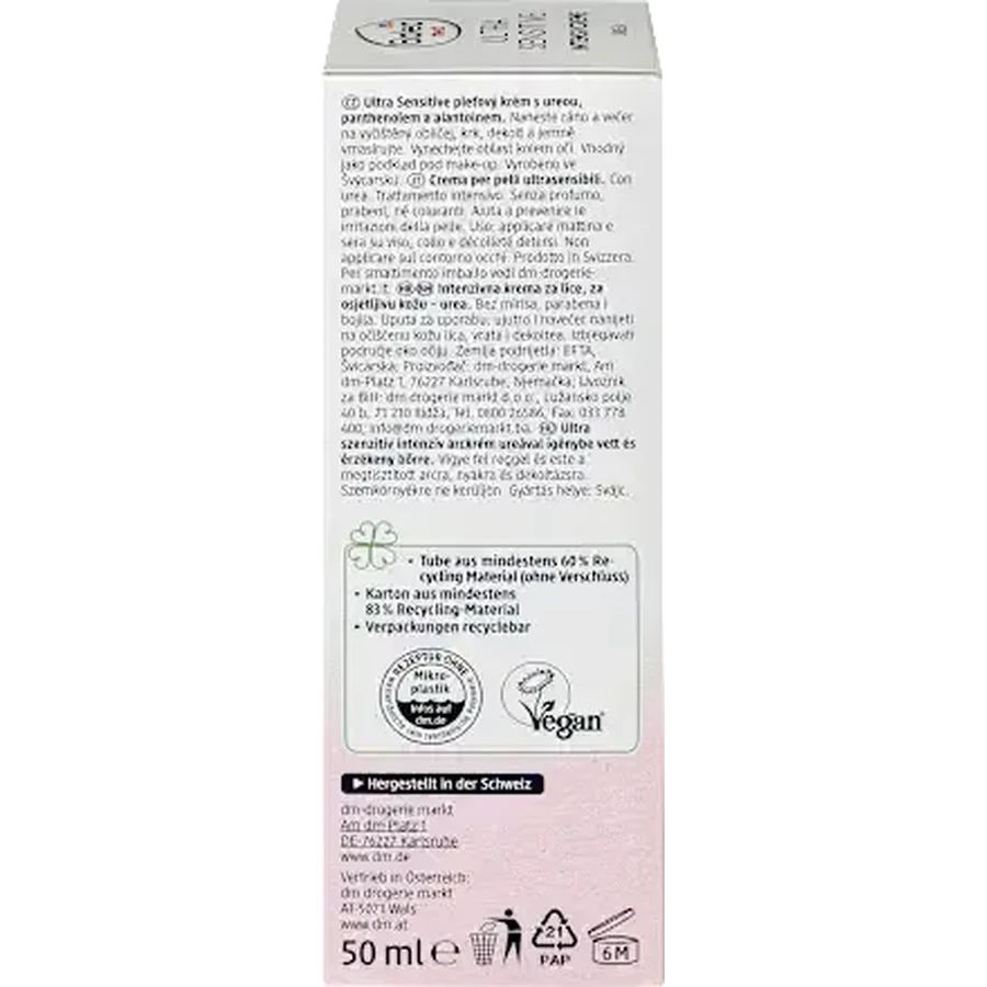 Balea MED Ultra Sensitive Creme mit Urea, 50 ml