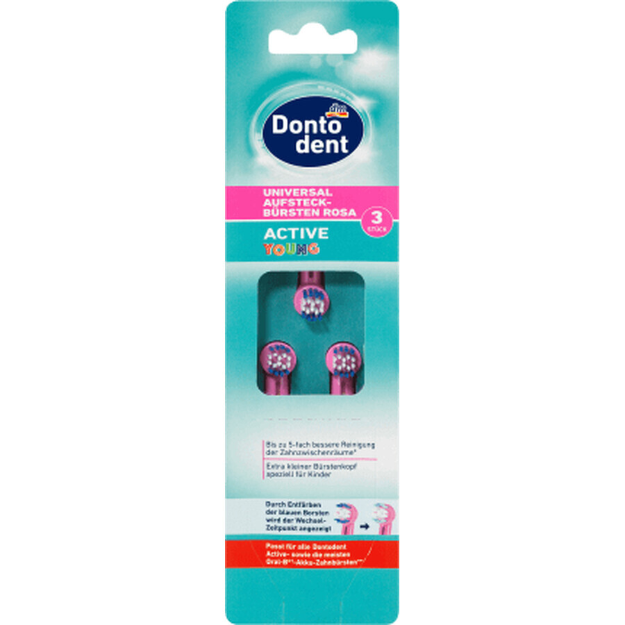 Dontodent Active Young Pink Brush Reserve, 3 pcs
