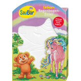 SauBär Bombă de baie unicorn cu efet de curcubeu, 1 buc