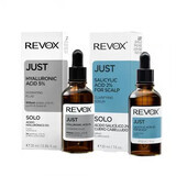 Fluide Hydratant 5% Acide Hyaluronique 30 ml + Acide Salicylique pour Cheveux 30 ml, Revox