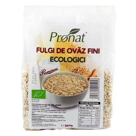 Fiocchi d'avena fini biologici, 350 g, Pronat