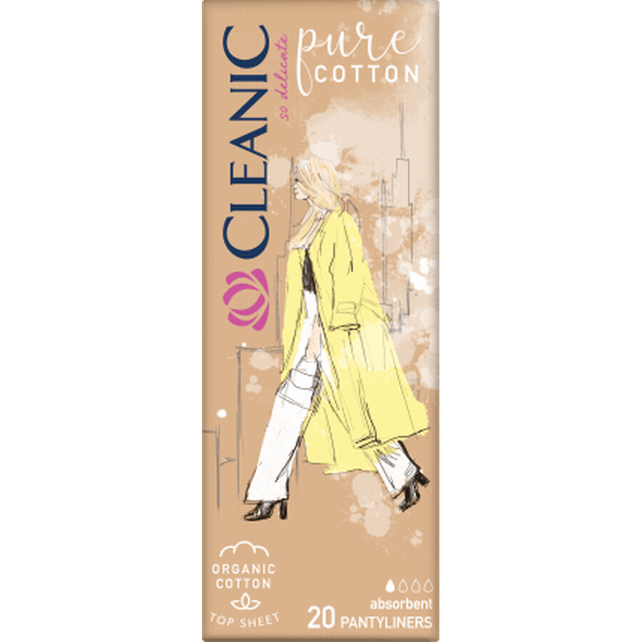 Cleanic Absorbante zilnice pure cotton, 20 buc