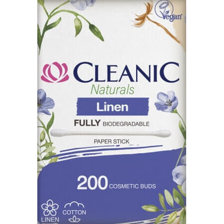 Stick cosmetici in lino Cleanic Natural, 200 pz