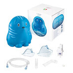 Vitammy Gattino A1503 machine à aérosol, nébuliseur avec compresseur, masque pédiatrique et adulte, Bleu