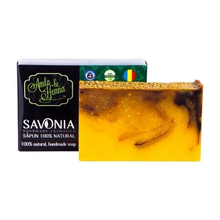 Shampooing naturel solide à l'amla et au henné, 90g, Savonia