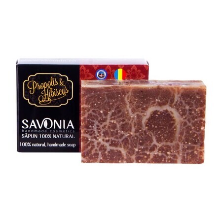 Savon naturel à la propolis et à l'hibiscus, 90g, Savonia