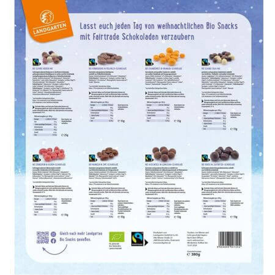 Adventskalender Bio-Bonbons, 380 g, Landgarten