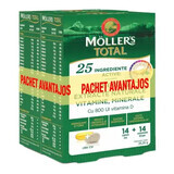 Verpakking 2 stuks * Moller's Total, 14 capsules + 14 tabletten