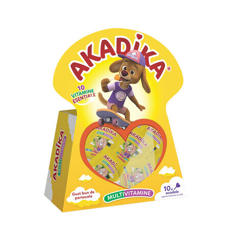 Acadele Akadika Multivitamine, 10 bucati, Fiterman Pharma