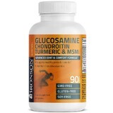 Glucosamine Chondroïtine Kurkuma &amp; MSM, 90 capsules, Bronson