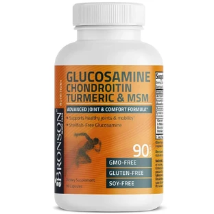 Glucosamine Chondroïtine Kurkuma &amp; MSM, 90 capsules, Bronson