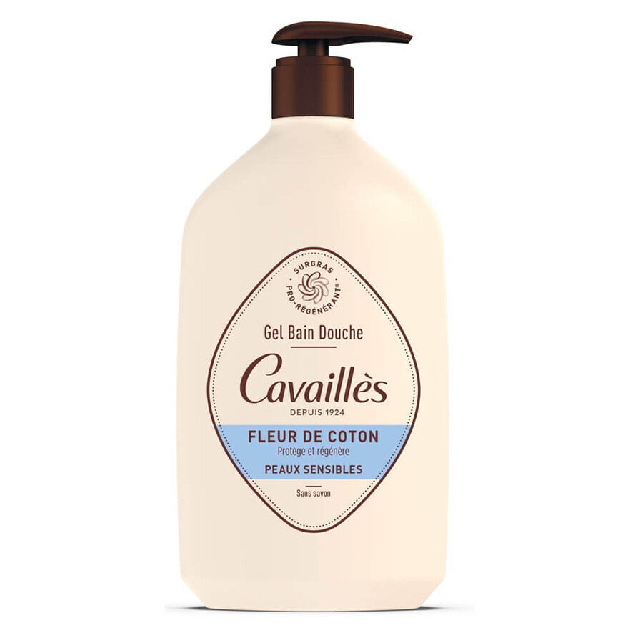 Lait de douche à la fleur de coton, 1000 ml, Roge Cavailles