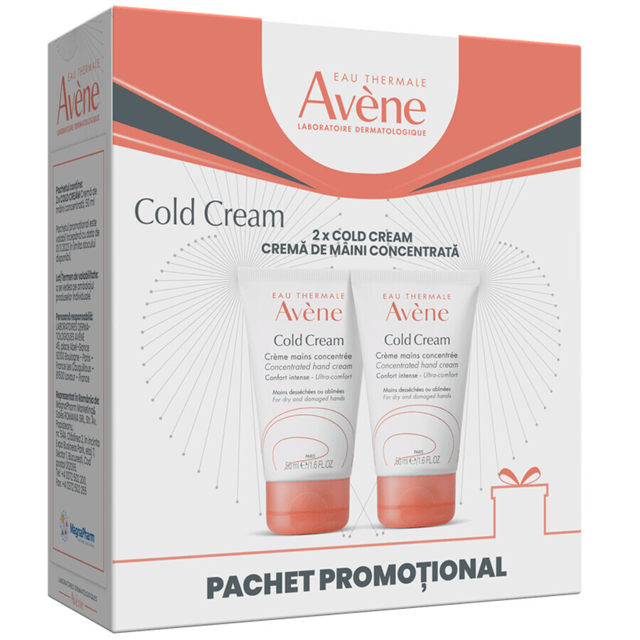 Pack de crème pour les mains Cold Cream, 50 ml + 50 ml, Avène